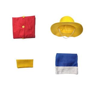 <span class=keywords><strong>Disfraz</strong></span> de <span class=keywords><strong>Luffy</strong></span>, Conjunto de Ropa de Cosplay, Sombrero de Paja, Zapatos, <span class=keywords><strong>Disfraz</strong></span> de Halloween - Product Image 2