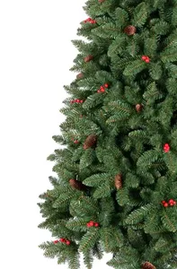 <b>Artificial</b> Pvc Fireproof Red Berry Christmas <b>Tree</b> Plastic Pencil Christmas <b>Tree</b> Home Decoration Slim Green Christmas <b>Tree</b> - Product Image 4