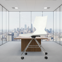 Chaise de bureau pivotante exécutive moderne et contemporaine de conception scandinave ergonomique conforme à la norme ANSI/BIFMA, avec structure en acier inoxydable