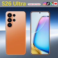 Smartphone S26 Ultra Shenzhen, écran LED 7,3 pouces 90Hz, Android 15, 16 Go, 1 To, 108 MP, 8800 mAh, Deca Core, 5G, Double SIM, Carte TF, Face ID