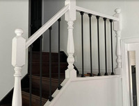 Ventes en gros de tubes d'escalier en acier décoratifs avec revêtement en poudre noire, pour escaliers intérieurs, double panier
