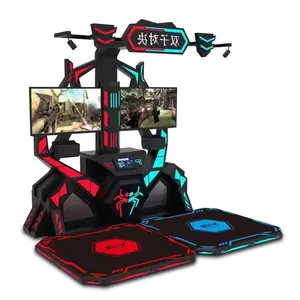 2 giocatori Arcade di realtà virtuale in piedi piattaforma di tiro gioco 9D VR pistola caccia simulatore di tiro