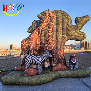 Ngựa vằn con hươu cao cổ Hippo Nền Đạo cụ lớn <span class=keywords><strong>Inflatable</strong></span> <span class=keywords><strong>Zoo</strong></span> động vật - Product Image 6
