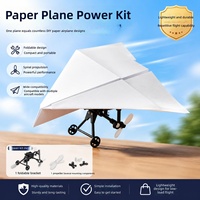 Kit d'avion en papier télécommandé DIY avec lumières LED, jouet éducatif STEM pour enfants, cadeau scolaire