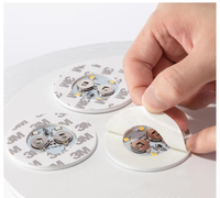 Dessous de verre à LED pour éclairage de bouteille Dessous de verre pour fêtes de bar Fournitures de fête promotionnelles Autocollants pour tasses Dessous de verre