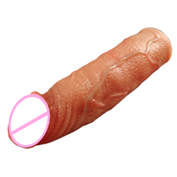 Vibrateur pénien en silicone de haute qualité, énorme, marron, avec orifice de proémination, 100 % étanche, vente directe d'usine pour adultes