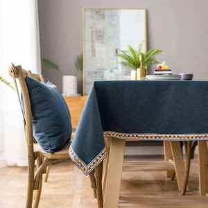 Nappe de table à manger carrée de couleur personnalisée moderne Couverture de table basse rectangulaire au crochet Style 100% polyester résistant à l'huile - Product Image 5