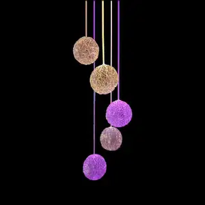 <span class=keywords><strong>Lustre</strong></span> LED en Fiber optique, produit de luxe moderne avec télécommande, intensité réglable, style cascade de cristal, acrylique, pour décoration, bon marché - Product Image 1