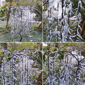 H 2m fer pôle LED saule pleureur <span class=keywords><strong>plantes</strong></span> artificielles lumière décorative <span class=keywords><strong>rue</strong></span> extérieure coloré synchroniser Flash éclairage - Product Image 3