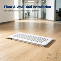 Grille de ventilation en fonte pour plancher HVAC, plusieurs tailles et couleurs, pour hôtels, bureaux et bâtiments, ventilation murale et au sol