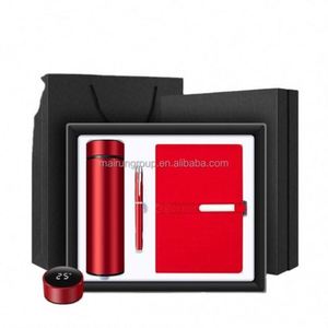 Custom Logo Corporate Gift Set 3-in-1 Giveaway Gift for VIP Clients-Leather Notebook Metal Pen for Christmas Thanksgiving - Product Image 1
