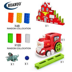 Kids Christmas Gift <strong>Toy</strong> 120pcs <strong>Domino</strong> and 48pcs Building Block <strong>Toy</strong> Automatic Electric <strong>Train</strong> <strong>Dominoes</strong> Game Set - Product Image 3