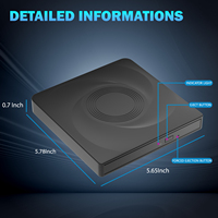 Blu-ray Burner External Optical Drive CD DVD DVD-RW USB3.0 Laptop Friendly Desktop Easy to Carry