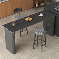 Table haute murale en métal avec chaise, table étroite commerciale pour salon de thé, balcon, design de luxe léger