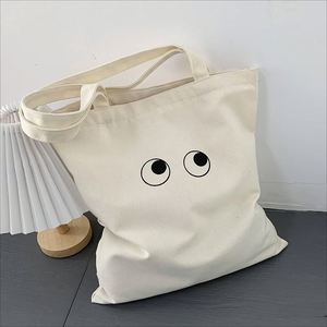 Bolsas de Almacenamiento Reutilizables para Mujer, Bolso Tote de Lona Estético con Tela de Algodón Natural, Correa para el Hombro - Product Image 2