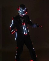 Veste à LED RVB pleine couleur, imprimée, pour scène, danse, costume Tron, tenue de performance pour danseuse de salle de bal, vêtement lumineux