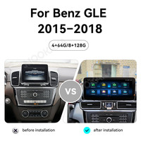 MOOKAKA Pantalla Estéreo para Auto de 12.3 Pulgadas 4K Integrada 1DIN para Mercedes Benz GLE 2015-2018, Reproductor Multimedia de Radio para Auto, Android 15