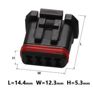 Conector Automotriz Impermeable de 4 Pines MX19004P51, Material PBT, Clasificación IP20, Arnés de Cableado con Terminales Macho y Hembra - Product Image 3