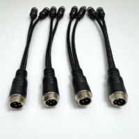 Kabel Konektor Penerbangan Paralel GX12 GX16 Plug 1 ke 2 3 4 5 Way Y Splitter 4Pin 5Pin untuk Kabel Ekstensi Sensor CCTV PV Surya