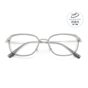 Monture de lunettes transparente en métal gris Wang Hedi, anti-lumière bleue UV400, unisexe, fabriquée à Danyang - Product Image 5