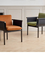 Nouvelle Chaise de Salle à Manger 2026 Style Vintage Moderne en Acier, Cuir et Tissu, Amovible et Lavable, pour Grand Appartement, Villa, Restaurant
