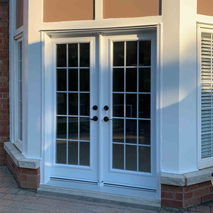 <span class=keywords><strong>Prix</strong></span> usine porte vitrée double design français porte <span class=keywords><strong>coulissante</strong></span> intérieure battante noir blanc gris brun couleur porte patio à battants avec grille - Product Image 1