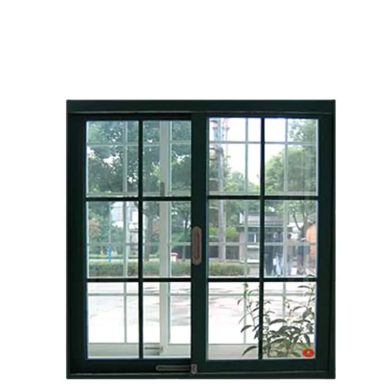 Parrillas de ventana japonesas deslizantes modernas de aluminio Diseño gráfico Colgante horizontal Aleación de aluminio Acero inoxidable 80mm