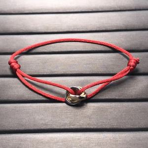 유럽과 미국의 새로운 DIY 3 색 3 링 커플 팔찌 패션 모든 매치 스테인레스 스틸 3 링 팔찌 - Product Image 4