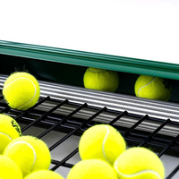 Chariot de ramassage de balles de tennis robuste, capacité de 80 balles, hauteur réglable pour un entraînement efficace sur le terrain et des exercices