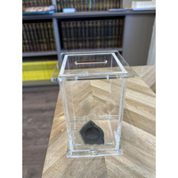 Boîte à Tzedakah élégante en Lucite, boîte de dons en acrylique, collection Judaica, conteneur à monnaie en plastique multicolore pour la communauté