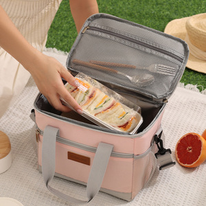 Sac à déjeuner isotherme de grande capacité, sac isotherme portable pour pique-nique, pour utilisation en plein air, au camping et en cuisine - Product Image 4