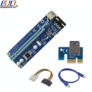 การ์ดแปลง <span class=keywords><strong>VER</strong></span> <span class=keywords><strong>009S</strong></span> PCI-E 3.0 16X เป็น 1X พร้อมสายไฟ Molex 4PIN และสาย USB 3.0 ยาว 60 ซม. สำหรับการ์ดจอ GPU ขายส่งจากโรงงาน - Product Image 6