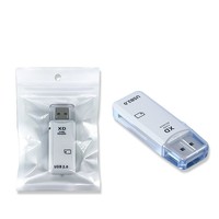 Lector de Tarjetas USB SD TF XD de Ranura Única, Mini, de Plástico, Externo de Alta Velocidad, Marca OEM, Modelo JY-605, para Laptop