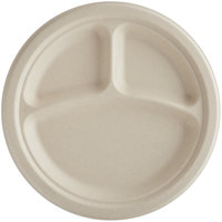 Assiette légère jetable biodégradable Ecolife Assiette à salade de fruits en bagasse Vaisselle écologique Vaisselle de la rentrée