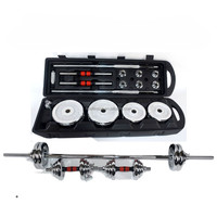 Vente en gros Ensemble d'haltères réglables chromés 15/50kg Ensemble d'haltères de fitness portables durables et libres