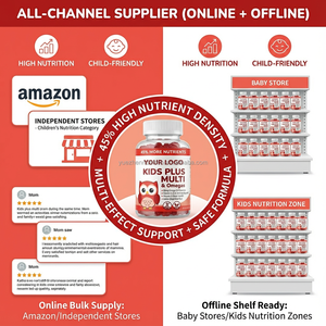 วิตามินรวมแบบกัมมี่สำหรับผู้ใหญ่ ยี่ห้อ OEM ผลิตภัณฑ์เสริมอาหารบำรุงสมอง โอเมก้า 3 6 9 ดีเอชเอ เสริมภูมิคุ้มกัน ขายส่ง - Product Image 2