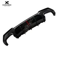 Diffuseur arrière en fibre de carbone avec éclairage LED pour BMW Série 4 G22 G23 Coupé 2021+ G22 Style KB Diffuseurs de pare-chocs arrière