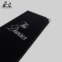 Ensemble de couvertures de menu en velours, porte-menu personnalisé, cadre photo pour mariages, événements et restaurants