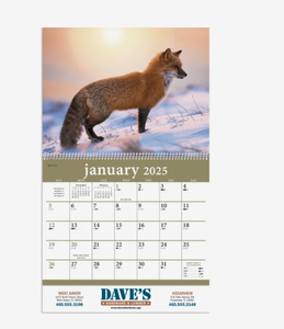 Meilleurs Calendriers Muraux Personnalisés 2027 sur le Thème <span class=keywords><strong>de</strong></span> la Faune Américaine du Nord – Cadeau Promotionnel avec Logo Personnalisé – Vente en Gros Premium - Product Image 1