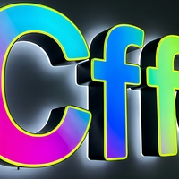 Enseigne lumineuse 3D personnalisée en lettres LED RGB en acrylique pour café, enseigne murale pour café