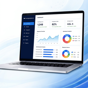 Plateforme d'analyse de sondages IA : Tableau de bord en temps réel, rapports automatisés, logiciel d'analyse de commentaires multilingue basé sur le cloud - Product Image 1