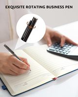 Carnet de notes en cuir A5 pour les affaires avec stylos Agenda annuel personnalisé 2026