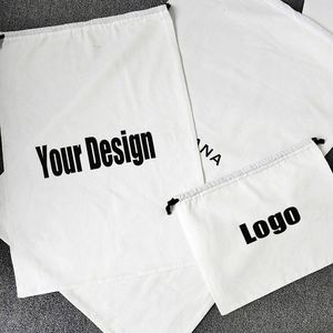 Logo Design Custom Jewelry <b>Personalised</b> Gift <b>Bag</b> Small Cotton <b>Drawstring</b> <b>Bag</b> Bridesmaid Jewelry Packaging - Product Image 2