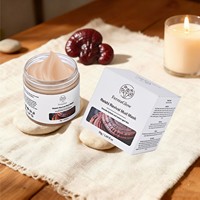 Masque de boue d'argile aux champignons Reishi fermentés, clarifie les pores, réduit l'excès de sébum, améliore la douceur, soutient la fermeté et la jeunesse de la peau