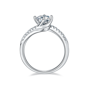 Роскошное ювелирное украшение: кольцо из стерлингового серебра с выращенным в лаборатории бриллиантом 0.5, 1, 2 карата, сертифицированный IGI, CVD/HPHT, круглый бриллиант, обручальное кольцо для женщин - Product Image 3