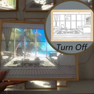 Nuove luci pittura Led <span class=keywords><strong>luce</strong></span> notturna lampada da comodino atmosfera lampada da tavolo decorazione della parete camera da letto decorazione della casa regali pittura artistica - Product Image 5