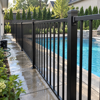 Clôture de sécurité pour piscine en aluminium personnalisable, hauteur 1200 mm, espacement 74 mm, design conforme aux normes australiennes, directement de l'usine