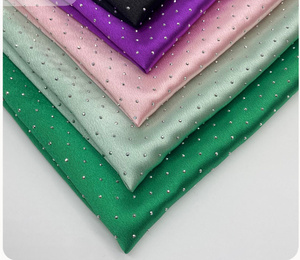 Kain Satin kristal dengan manik-manik berlian imitasi untuk gaun malam pernikahan mode & pakaian pesta - Product Image 6