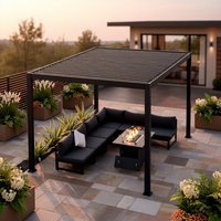 Bioclimatic Aluminium Pergola Toit à persiennes Conception Revêtement en poudre Parasol Terrasse Intérieur Nature Pression Gazebo Revêtement en poudre