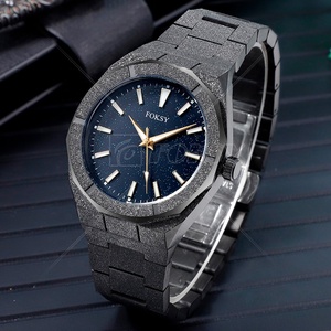 Montre Homme Quartz Givrée <span class=keywords><strong>en</strong></span> Acier Inoxydable de Haute Qualité, de Luxe, à Poussière d'Étoiles, Bling, Logo Personnalisé, Marque Privée, FEO - Product Image 5